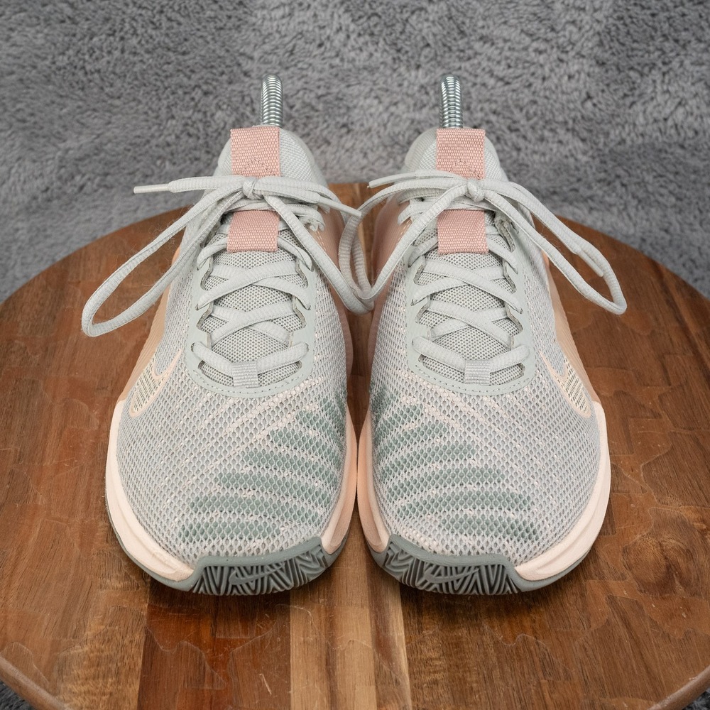 NIKE METCON 9 Women's Shoes Light Silver/Guava/Mica Green/Ivory US 7 - Picture 2 of 10